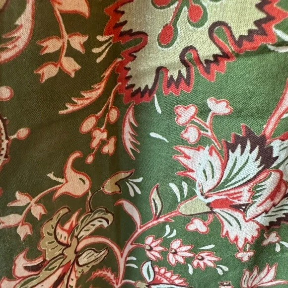 Sundance Cotton Floral Green Women's Top Size Small - Picture 5 of 5